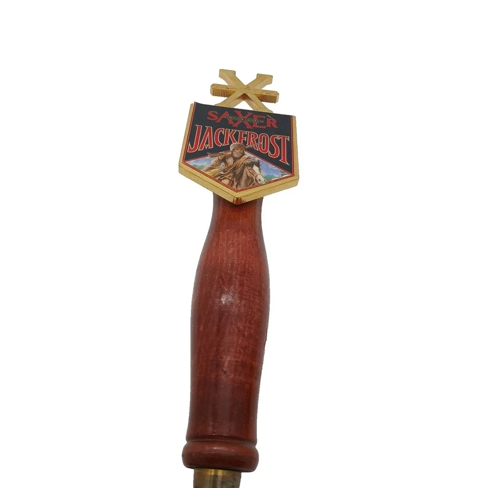 Saxer Bock Beer Jaxfrost Oregon‎ Lagers Pilsner  Beer Tap Handle Wood